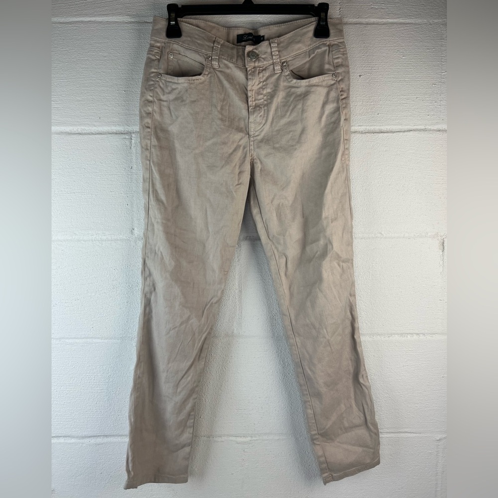 Level 99 Tan Linen Blend Pants, 26